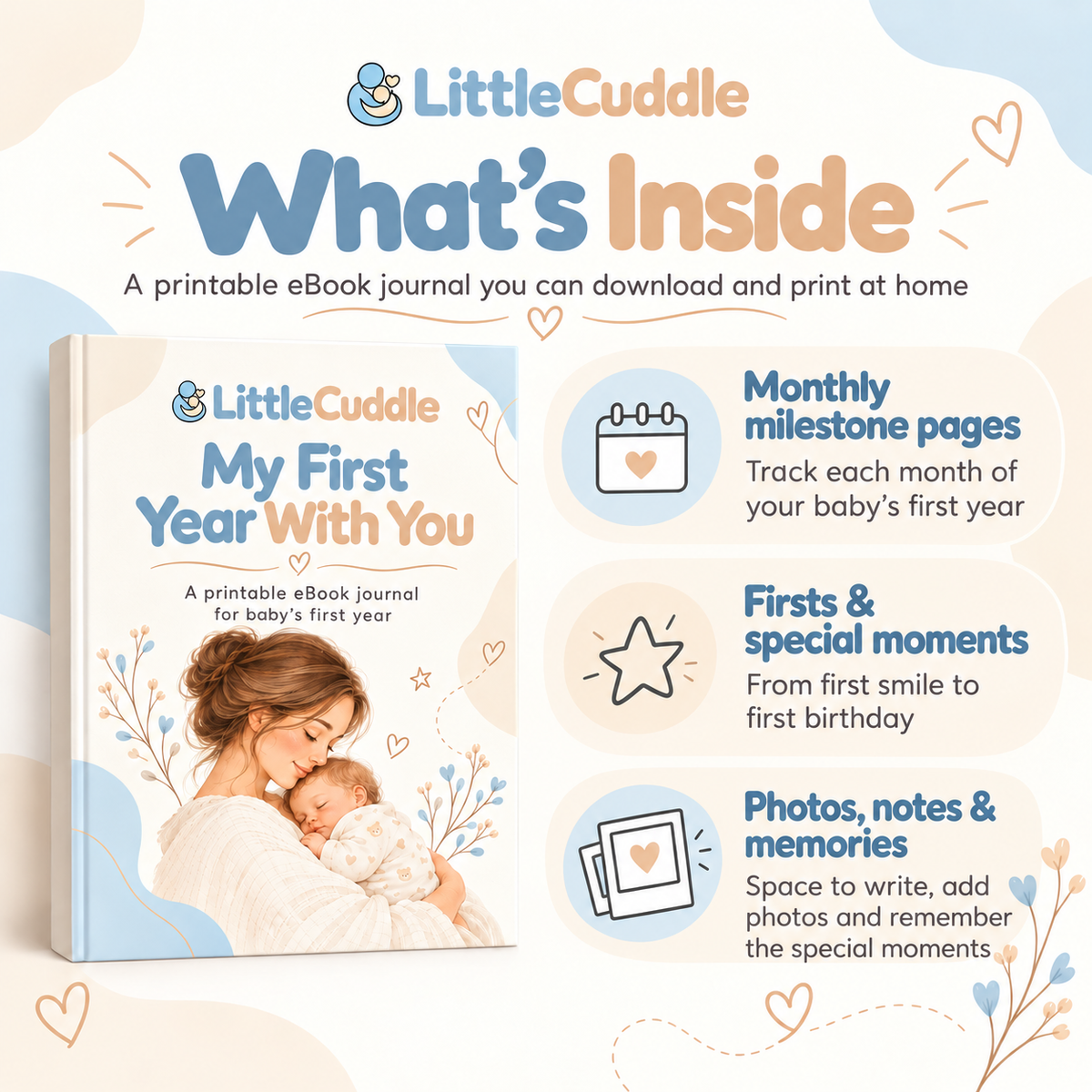 Printable Baby Memory Journal eBook